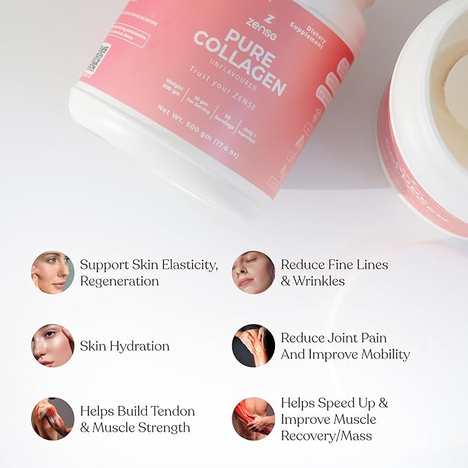Hydrolyzed Collagen Powder for Women &amp Men – Organic Type I &amp III Bovine Collagen Peptides High Protein – for Bone Strength Joint Support Healthy Hair &amp Glowing Skin - Colágeno Hidroliz