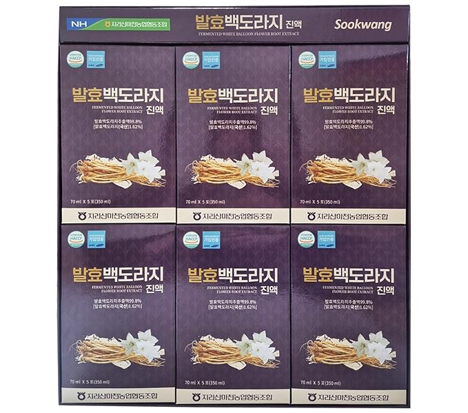 Sookwang Fermented Korean Balloon Flower Root Herbal Tea Natural Soothing Traditional Herbal Drink for Daily Wellness_70ml (2.4 oz) x 30 Packs