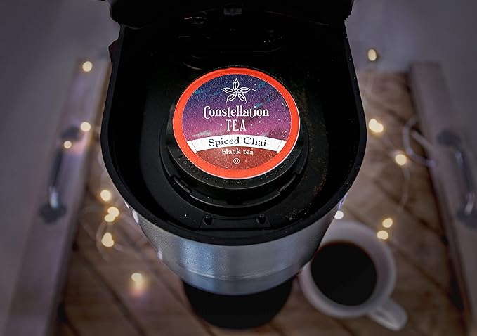 Constellation Tea Spiced Chai Black Tea Pods Compatible with K Cup Brewers Including 2.0 40 Count