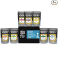 Tiesta Tea - Single Origin Tea Sampler Dry Flight Set Loose Leaf High to Low Caffeine Makes Hot &amp Iced Assorted Brew Sets with Green White Black &amp Oolong 7 Resealable Sample Pouches