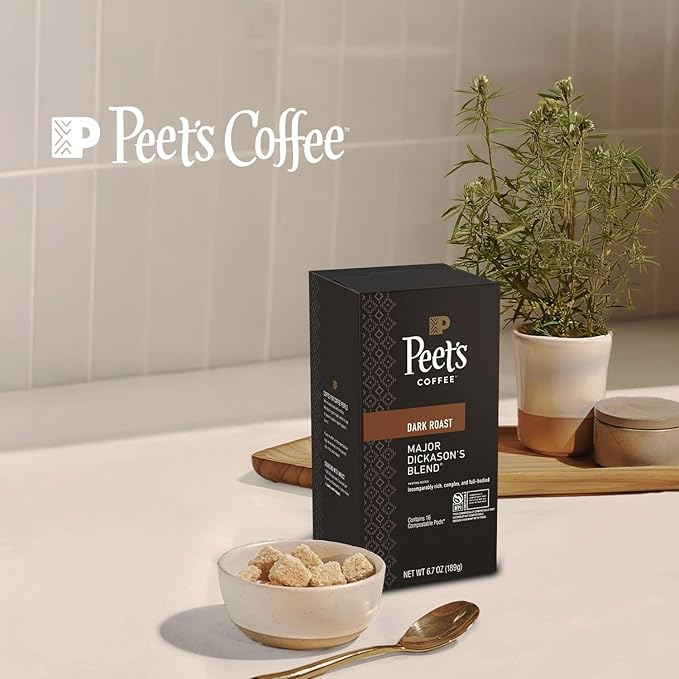 Peet’s Café Domingo Coffee Pods – 48 Count (3 Packs of 16) – Medium Roast with Smooth Balanced Flavor and Aromatic Finish – Compatible with Pelecom Coffee Machines – Peet’s Coffee Pods &amp Capsules