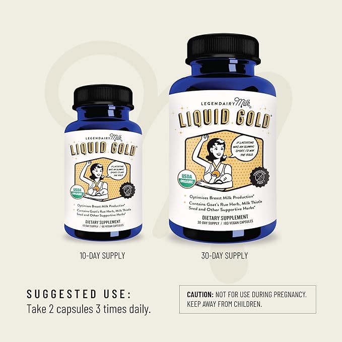 Legendairy Milk Liquid Gold Lactation Support | Lactation Supplement with Organic Goats Rue Milk Thistle Shatavari Fennel Alfalfa &amp Anise | Breastfeeding Supplements 60 Count
