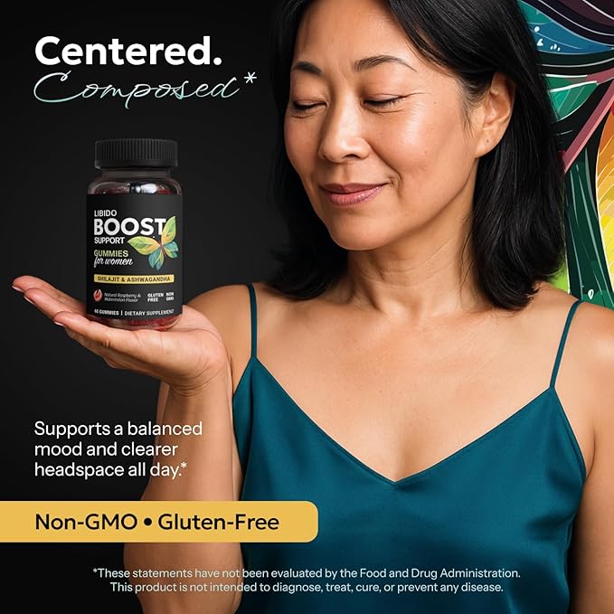 Libido Support for Women Gummies - Fast Acting Intimacy and Mood Support Libido Gummies for Women with Shilajit and Ashwagandha - 60 Ct (Sweet)