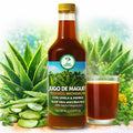 Maguey Jugo(Juice) w/ Aloe Vera &amp 6 Herbs (Sábila y 6 Hierbas)–1000 ml (1 L) Pure Agave Juice – 100% Artisanal Vegan Non-GMO–Natural Digestive Support – Rich in Vitamins B2 B3 &amp C IronCal