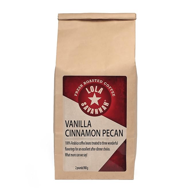 Lola Savannah Vanilla Cinnamon Pecan Whole Bean Caffeinated Coffee 2lb