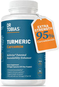 Dr. Tobias Turmeric Curcumin 1500mg with BioPerine – Extra Strength Supplement with 95% Curcuminoids for Joint Support Overall Vitality &amp Immune Health 120 Vegan Capsules Non-GMO