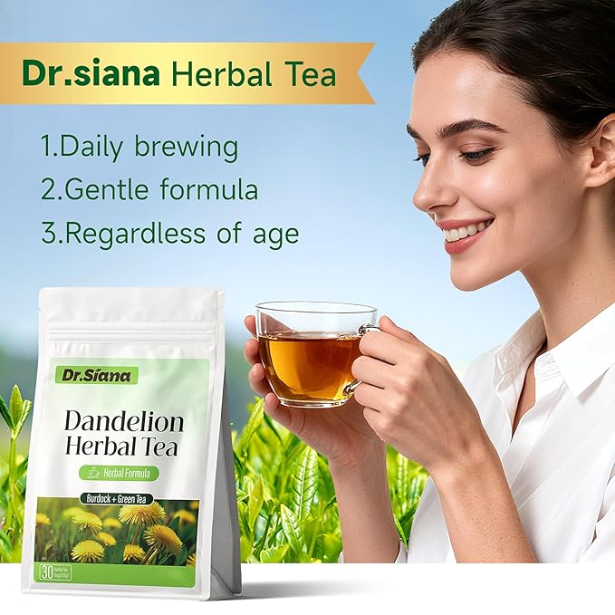 Dr.Siana Burdock Root Tea &amp Green Tea5g x 30 Teabags - Premium Natural Herbal Tea Support Digestive Function