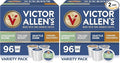 Victor Allen's Coffee Variety Pack (Kona BlendItalian RoastSeattle DarkCaramel Macchiato)Serve Coffee Pods for Keurig K-Cup Brewers96 Count (Pack of 2)