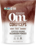 OM Mushroom Cordyceps Powder 7.05 oz (100 Servings) – Organic Vegan Non-GMO Gluten-Free – Energy Stamina &amp Endurance Support – Adaptogenic Superfood for Sports Performance Smoothies &amp Te