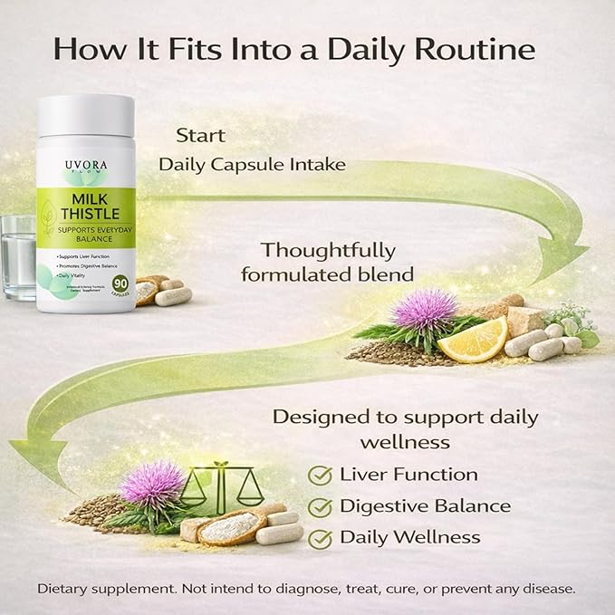 Milk Thistle Detox Premium Herbal Supplement with Milk Thistle Extract &amp Antioxidants – Supports Liver Health &amp Healthy Digestion – 300mg per Capsule 60 Count (2)