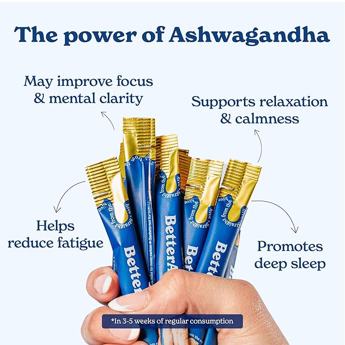 Better Alt KSM 66 Ashwagandha Honey Sticks |Organic Multiflora Himalayan Honey | Helps Promote Relaxation Focus |1 Month Dietary Supplement