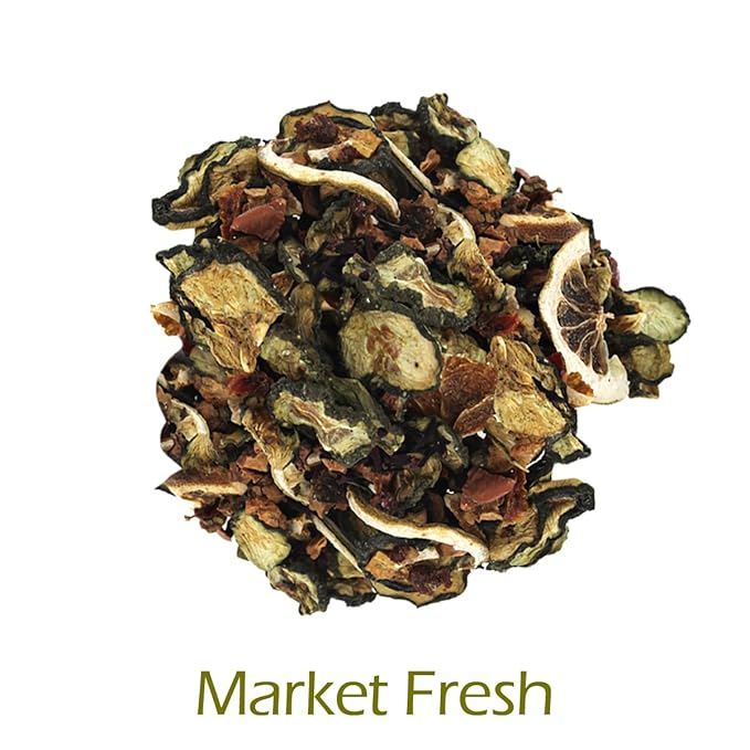 Market Fresh Herbal Loose Leaf Tea Pouches - 16oz | Vitamin Rich Fruit and Vegetable Inspired Blend | Nutritious Refreshing Herbal Infusion | English Tea Store Herbal Tea for Everyday Wellness