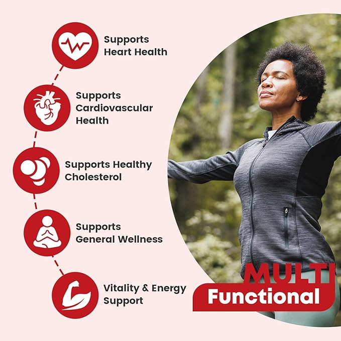 Red Yeast Rice with Coq10 Gummies Red Yeast Rice 2400 mg with CoQ10 200 mg for Cholesterol Lowering Supplements Sugar Free Non-GMO Vegan Heart Health Support – 60 Counts