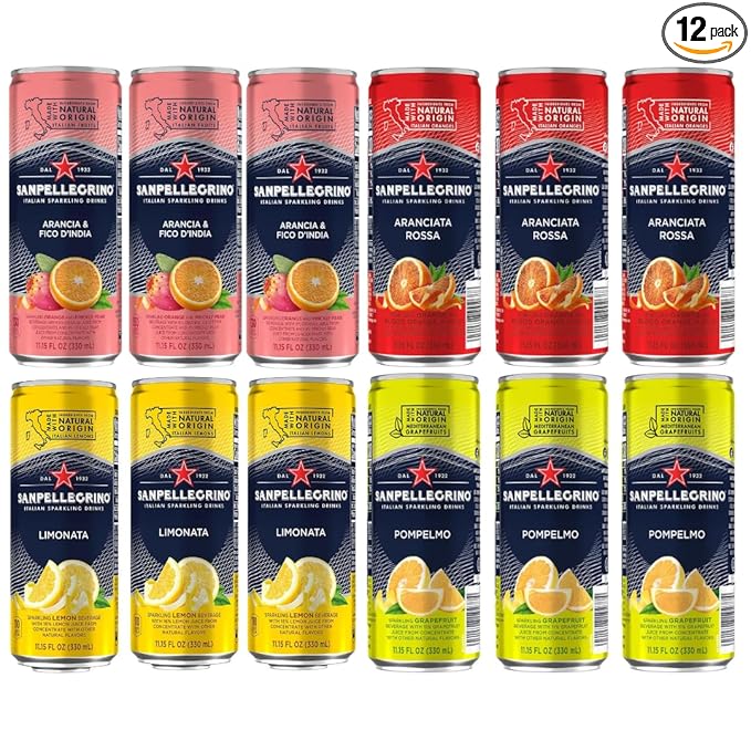 San Pellegrino Sparkling Fruit Beverages Variety Pack - 11.15 Fl Oz Cans (12 Pack)