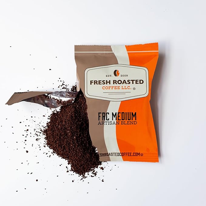 Fresh Roasted Coffee FRC Medium Roast Blend Kosher Pre-Ground Fractional Packs 2.25 Ounce 36 Count