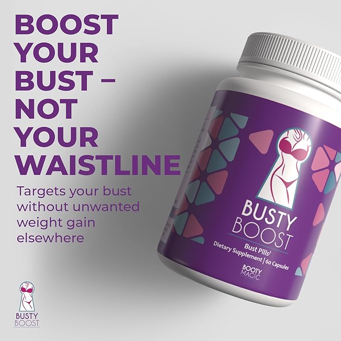 Busty Boost Breast Enhancement Pills - Enhancement &amp Enlargement Pills for Bigger Boobs &amp Growth. Natural Fenugreek Saw Palmetto &amp Maca Formula. Fuller Firmer Breasts in 1-2 Months – Mad