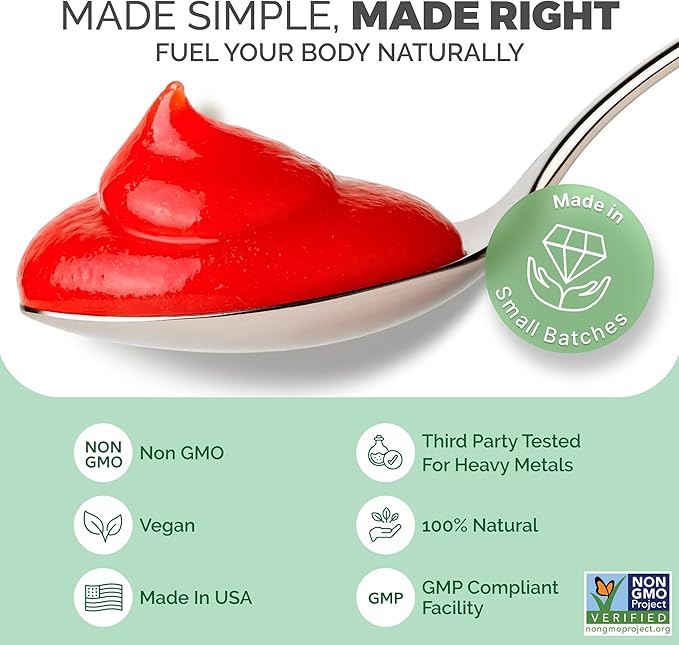 Wildcrafted Irish Sea Moss Gel | Made in USA | Rich in Vitamins &amp Minerals | Sea Moss Gel Raw | Nutritional Supplement | Strawberry (16 oz)