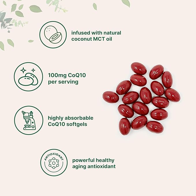 Micro Ingredients 8-in-1 Multi Collagen Capsules &amp CoQ10 100mg Softgels Bundle 2 Pack | Grass-Fed Collagen Peptides | High Absorption Ubiquinone with Coconut MCT Oil