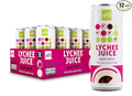 ALO Slim Can Juice Lychee with Real Fruit Pulp| 10.82 fl oz Pack of 12 | Plant-Based Beverage 100% Natural Juice