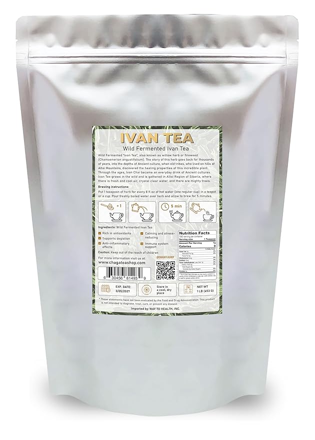 Siberian Fermented Wild Ivan Chai Loose Herbal Tea All Natural No Caffeine NET WT 1 LB (453G)