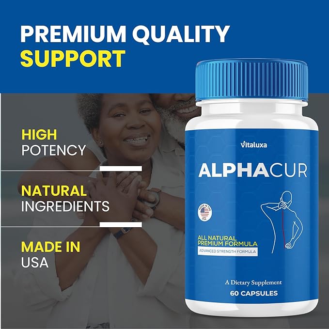 (2 Pack) Alphacur for Neuropathy AlphaCure Nerve Support Capsules Premium Health Blend All Natural Support Relief Supplement Alpha Cur Pills Advanced Vitamin Maximum Strength Renew Formula (120 Ct)