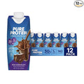 Pure Protein Chocolate Protein Shake 30g Complete Protein Ready to Drink and Keto-Friendly Vitamins A C D and E plus Zinc to Support Immune Health 11oz Bottles 12 Pack