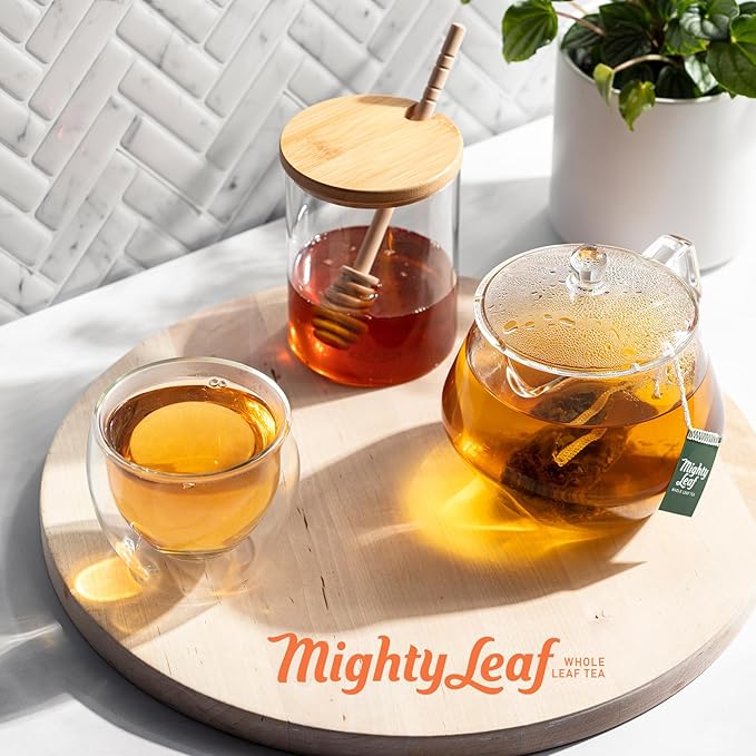 Mighty Leaf Chamomile Citrus Herbal Tea – 45 Count (3 Packs of 15) Whole Leaf Pyramid Tea Bags – Caffeine-Free Soothing Blend with Citrus &amp Floral Notes