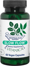 Vitanica Slow Flow Menstrual Flow Support Vegan 60 Capsules (Slow Flow Pro Logo)