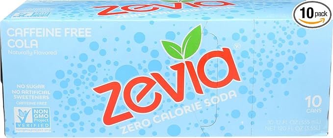 Zevia Caffeine Free Cola 12 Fl Oz (Pack of 10)