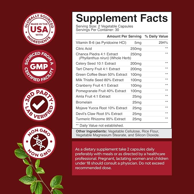 Green Coffee Bean Extract for Uric Acid Cleanse &amp Detox - Green Coffee Beans with Turmeric Tart Cherry &amp Celery Seed for Adults - Daily Uric Acid Flush for Joints Support &amp Kidney Cleanse