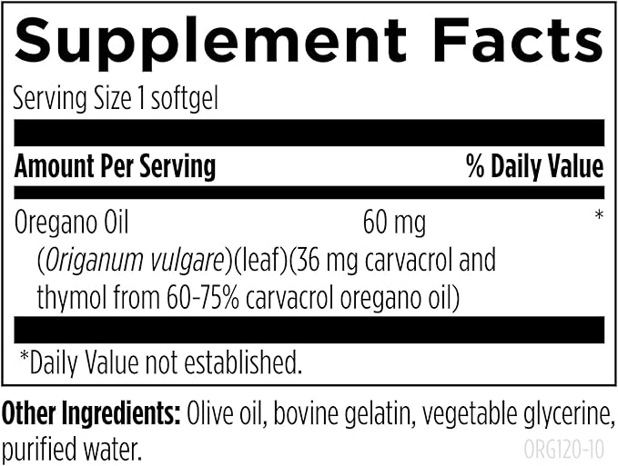 Designs for Health Oil of Oregano Softgels - Oregano Oil Supplement with Highly Concentrated Carvacrol - Supports Intestinal Cleansing - Small Pills (120 Softgels)