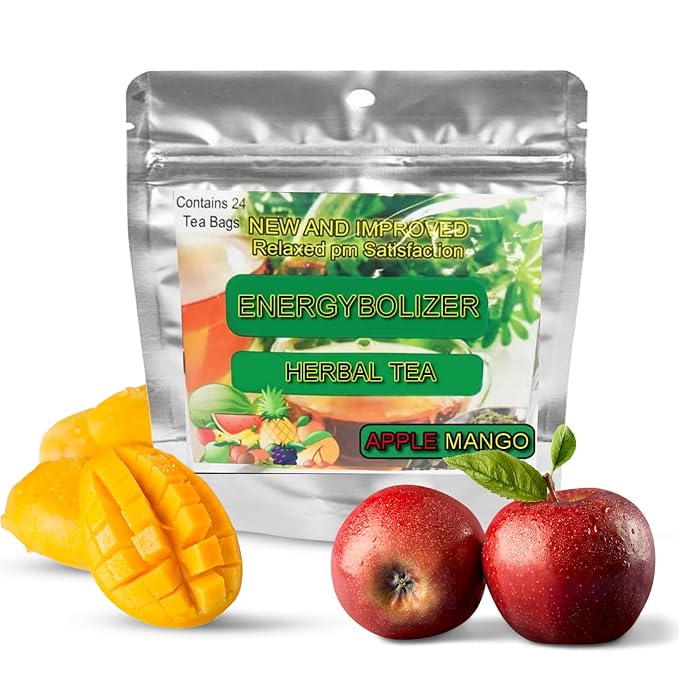 Energybolizer Perfect Weight Herbal Tea 24 Bags (Apple Mango) – Natural Herbal Tea for Men and Women to Support Digestion and Overall Wellness