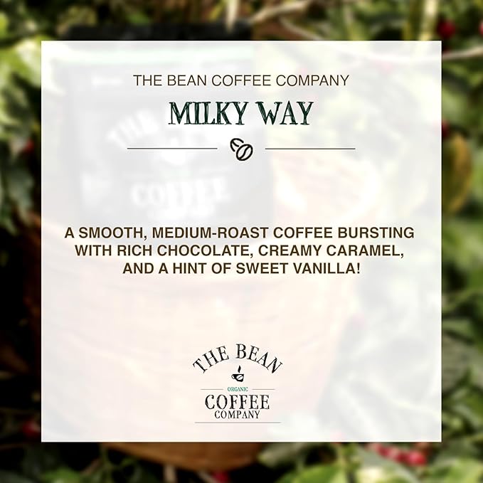 The Bean Organic Coffee Company Milky Way Medium Roast Whole Bean Coffee 16-Ounce Bags (Pack of 2)