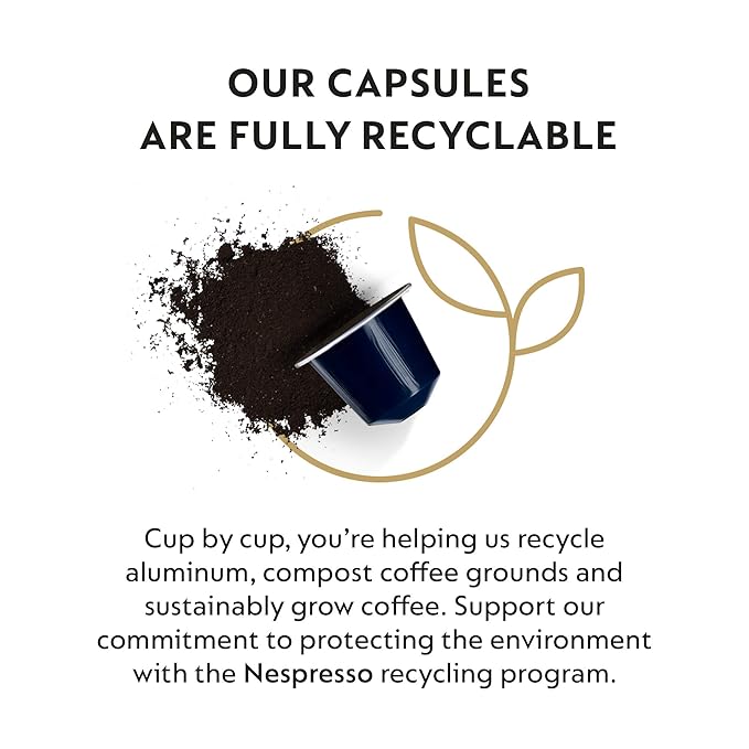 Nespresso Capsules Original Line Kazaar Intenso Dark Roast Coffee 50 Count Coffee Pods
