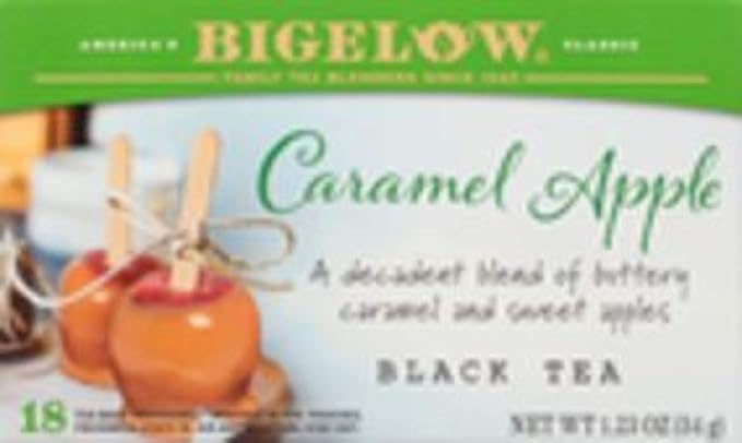 Bigelow Caramel Apple Black Tea Bags 18 Teabags (Pack of 6) Caffeinated Black Tea 108 Tea Bags Total