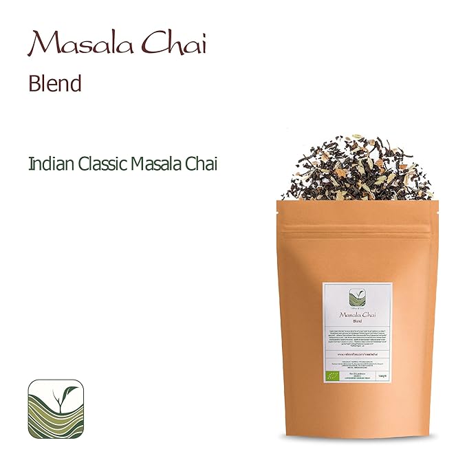 Masala Chai Organic Black Tea - Indian Black Tea Blended With Spices - Loose Leaf Englisch Style Breakfast Tea Organic Masala Chai Tea Black Chai Indian Chai Tea Chai Spice Black Tea Indian Tea