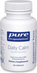 Pure Encapsulations Daily Calm - Vegan Stress &amp Sleep Support Supplement - Contains Ashwagandha Saffron GABA &amp L-Theanine - Non-GMO Soy-Free &amp Gluten-Free - 60 Capsules