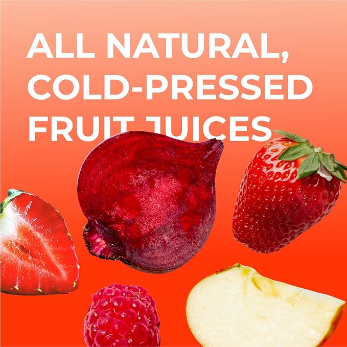 IOS Love Organic Juice - USDA Organic Certified - Cold Pressed No Added Sugar No Water No Artificial Colors No Preservatives No Flavors Added No Gluten - 33.8 Fl Oz (Red Pack of 2)