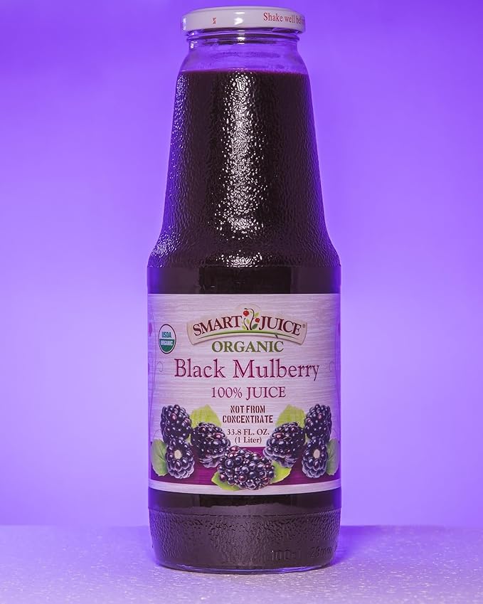 Smart Juice Organic Black Mulberry Juice - 33.8 fl oz (1L) - (case of 6)