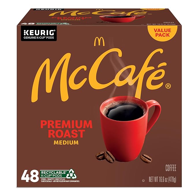McCafé Premium Roast Keurig Single Serve K-Cup Pods Medium Roast Coffee Pods 48 Count