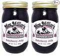 HUGE 18 oz Mrs. Miller's Elderberry Jelly - Pack of 2 - Amish and Homemade!