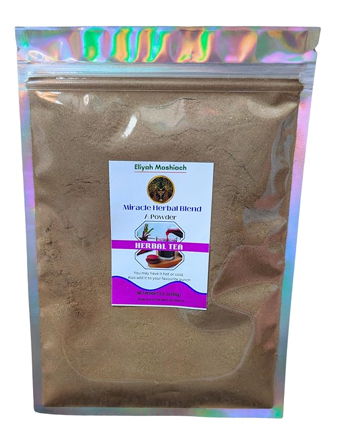 Eliyah Mashiach Herbal Blend A Powder – Herbal Tea Blend with Beetroot Dandelion &amp Nettle Caffeine-Free 2.1 oz