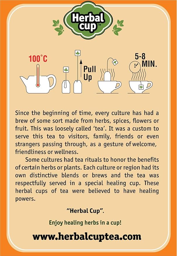 Herbal Cup Ayurveda Turmeric Tea Organic Lemon Ginger No Caffeine Herbal Teas (Organic Lemon Ginger 16 Count (Pack of 6))
