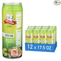 Amy &amp Brian Pure Coconut Water with Lime Non-GMO No Sugar Added Refreshing and Hydrating Real Coconut Water 17.5 Fl Oz (Pack of 12)