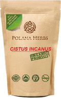 Cistus Incanus Organic Rockrose Loose Herb Herbal Tea Detox Cleanse Immune System Booster Antioxidant Polyphenols-Phenolic Caffeein Free Food Graded Eco-Pack (150g- 75 servings- 5.3 oz)