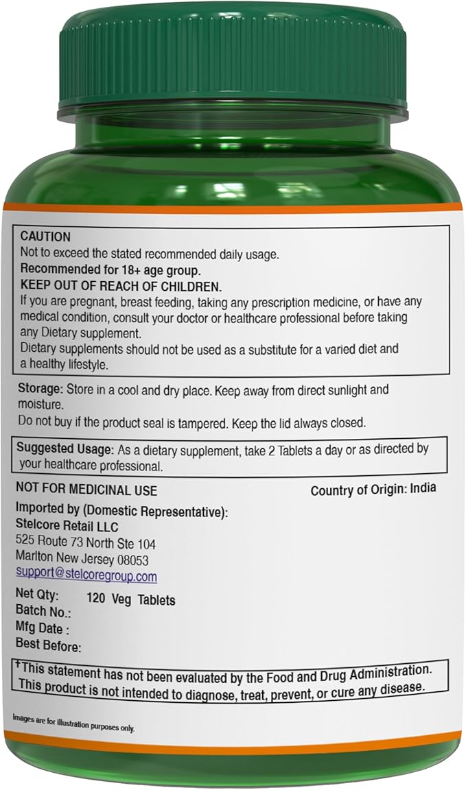 Pure Nutrition Organic Shatavari Tablets - 1200mg | 120 Count | USDA Organic | Promotes hormonal Balance &amp Female Reproductive Health | Non-GMO | Gluten-Free