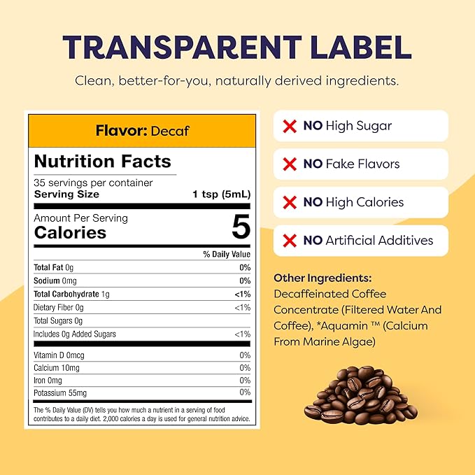 Coffee Concentrate - Cold Brew Coffee Perfect for Hot or Iced Instant Coffees Hot Drinks Cold Brew Concentrate 2 Pack - Original Decaf
