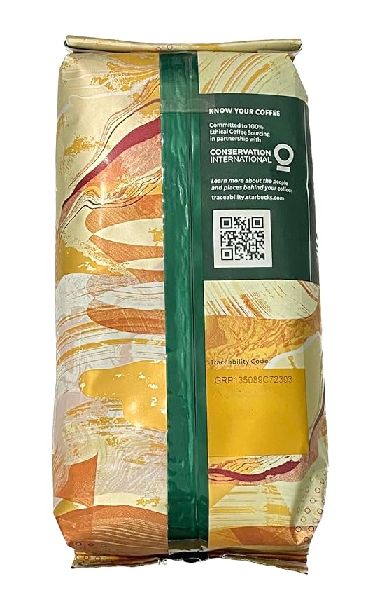 Starbucks Blonde Espresso Roast (1 lb) Light Roast Whole Bean Coffee