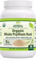 Herbal Secrets Whole Psyllium Husk Powder Supplement | 5 Grams per Serving | Non-GMO | Gluten-Free | Made in USA (16 Oz Pack of 1)