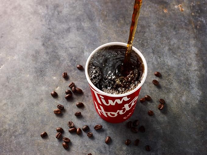 Tim Hortons Hazelnut Flavored Medium Roast Coffee Single-Serve K-Cup Pods Compatible with Keurig Brewers 72ct K-Cups 6x12ct Boxes Red